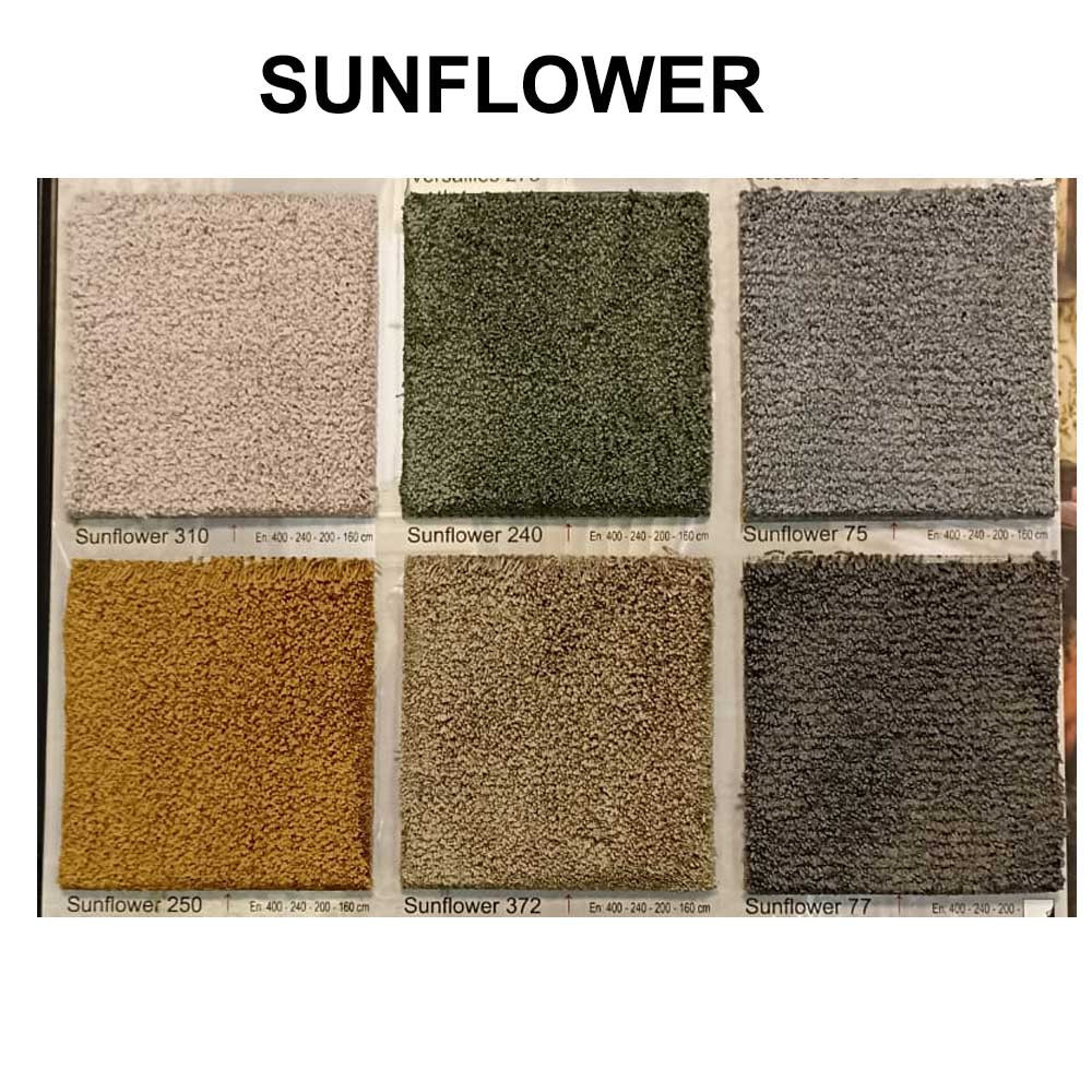 Sunflower Tufting Halı | %100 PES, Antislip-Felt Taban