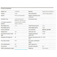 Santa Barbara Otel Halısı Teknik Özellikleri